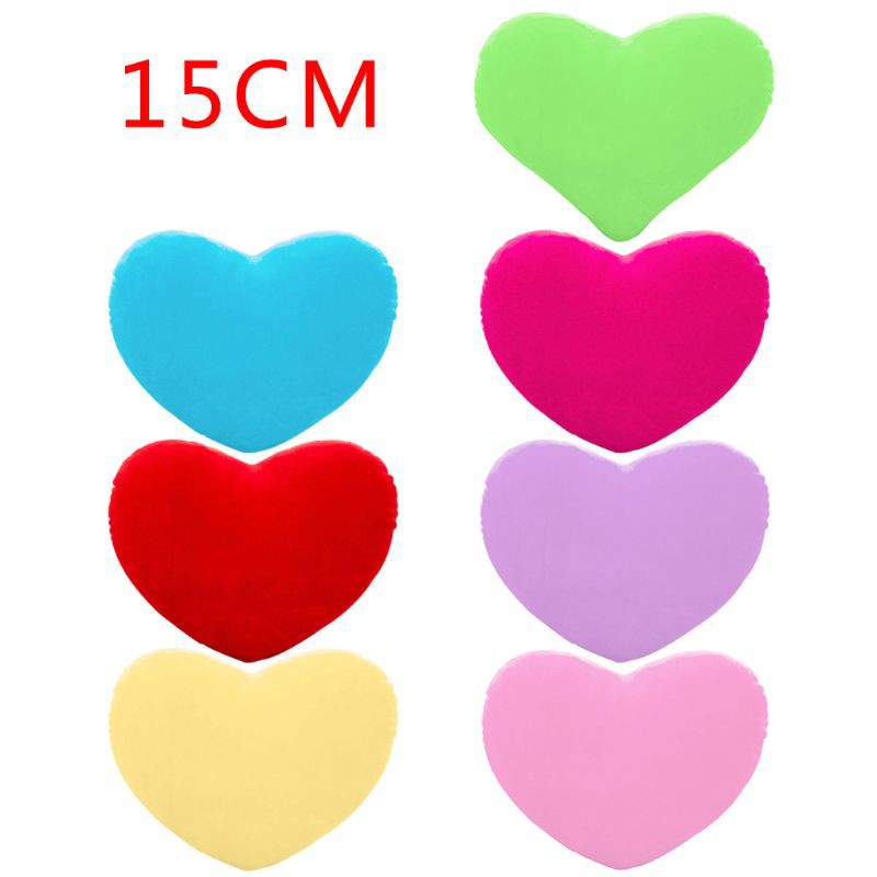 Gối nhồi bông pp mềm hình trái tim sáng tạo 15cm