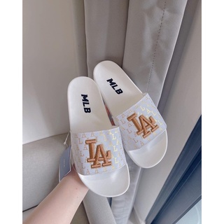 [AUTH TUỒN 100%] Dép MLB LA trắng