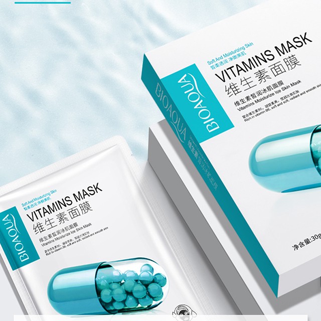 Mặt Nạ Viên Bioaqua Vitamins Mask Soft And Moisturizing Skin Dưỡng Ẩm Se Khít Lỗ Chân Lông