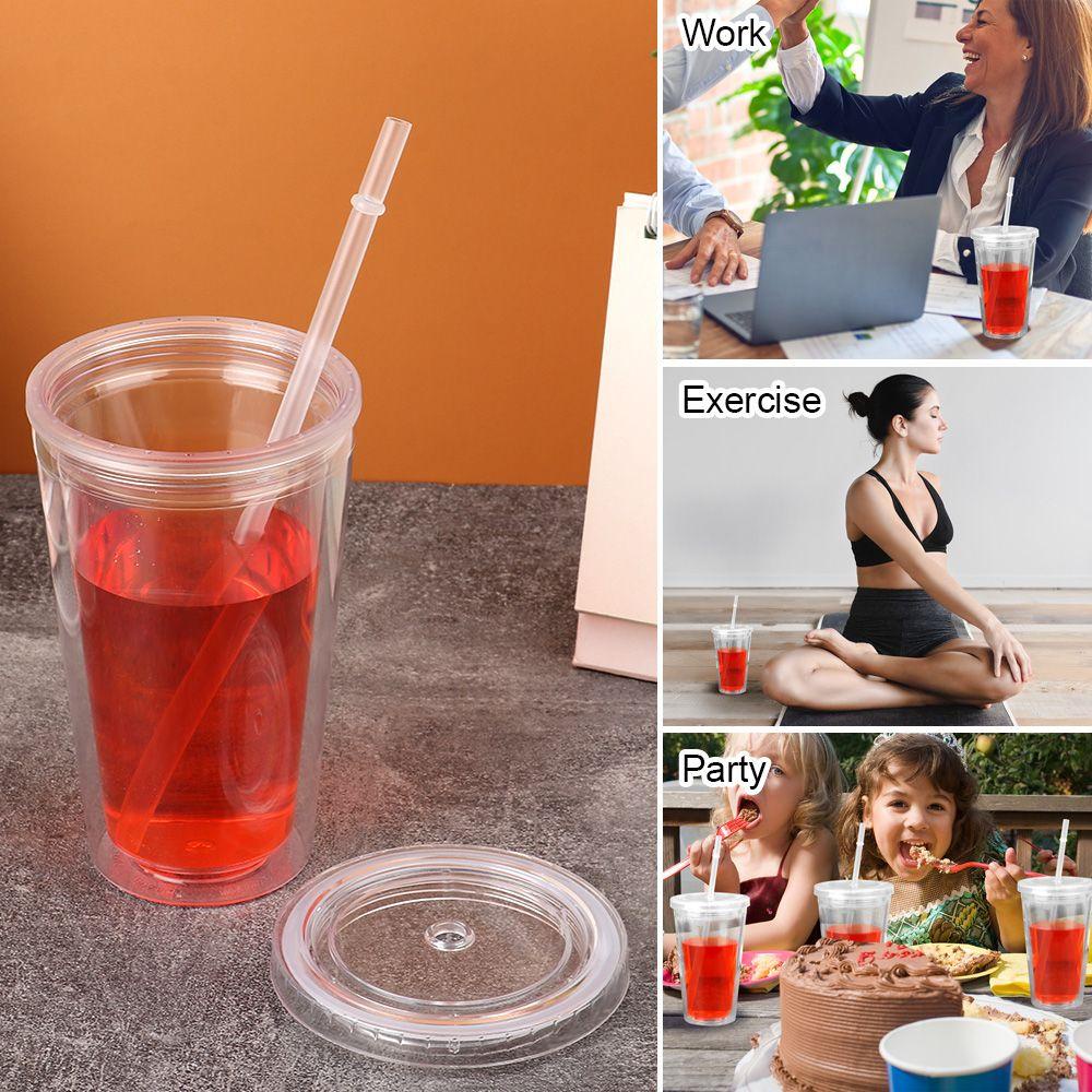 Bình Đựng Nước Trong Suốt Có Nắp Thể Tái Sử Dụng 500ml