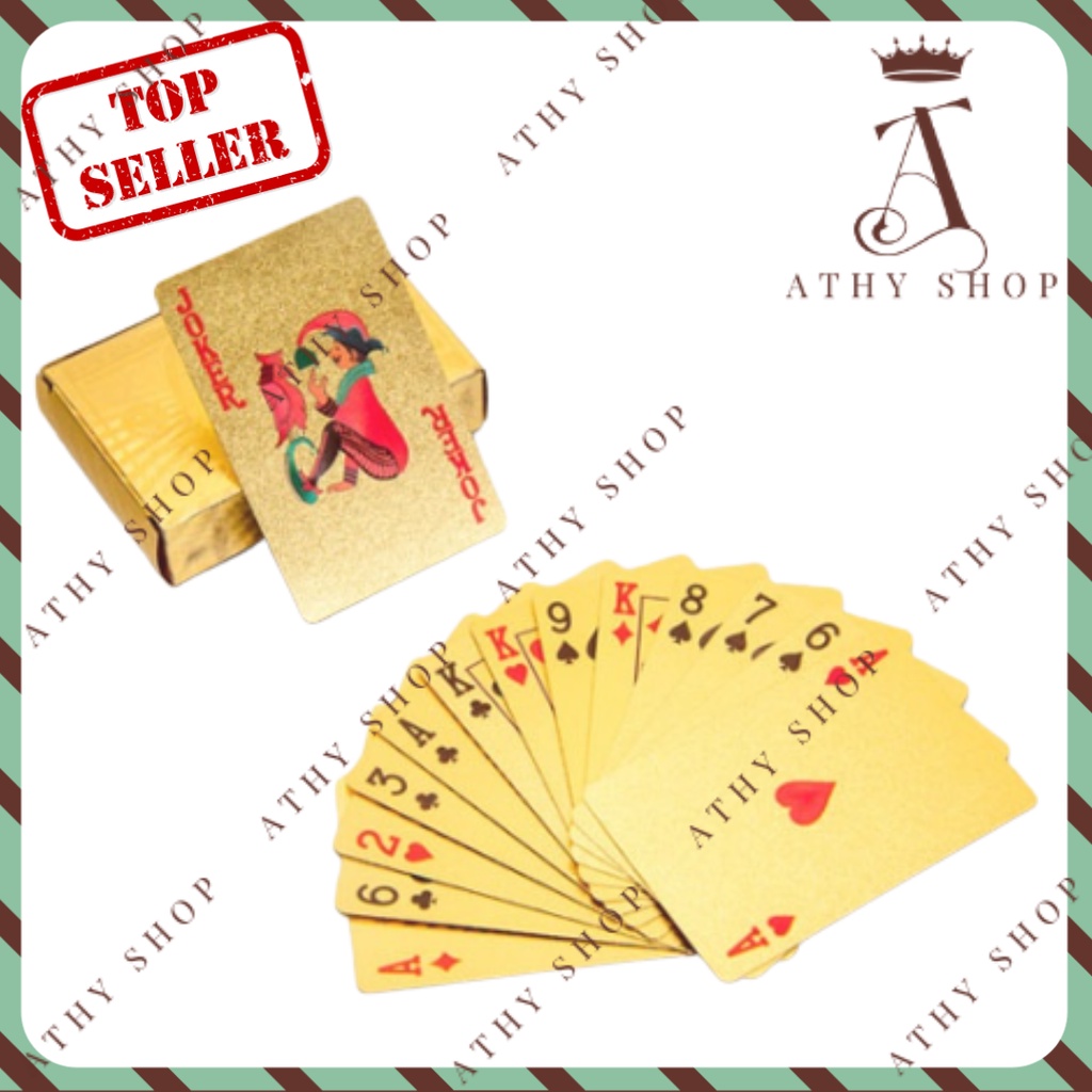 Bộ bài 52 lá mạ vàng mặt sau hình đô la, dollar cards, bài ảo thuật, chơi bài tiến lên, play cards magic, đẹp độc lạ