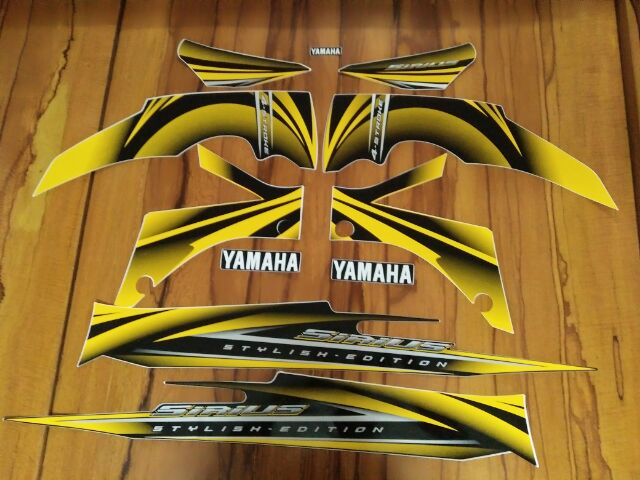Bộ tem Yamaha Sirius màu vàng đen 2012