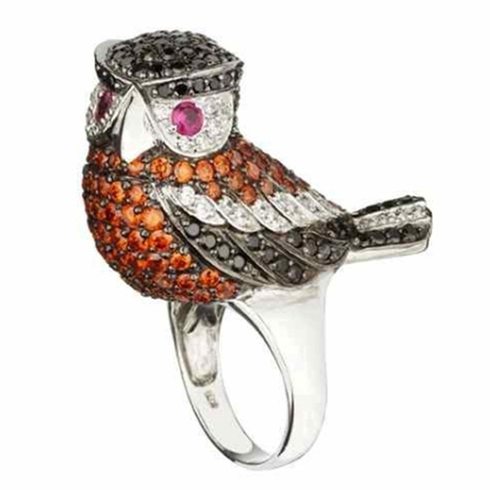 Pesta koktail bunga burung coklat cincin pertunangan Perhiasan pernikahan