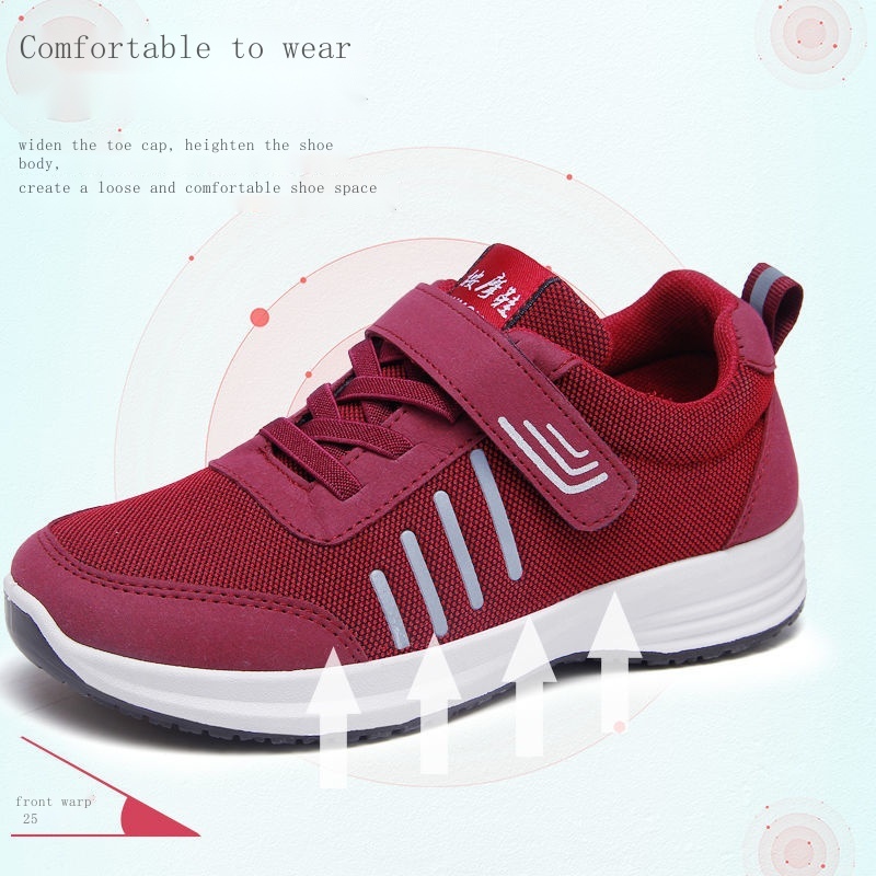 Giày Sneaker Đế Mềm Chống Trượt Mát Xa Chân Cho Người Lớn Tuổi