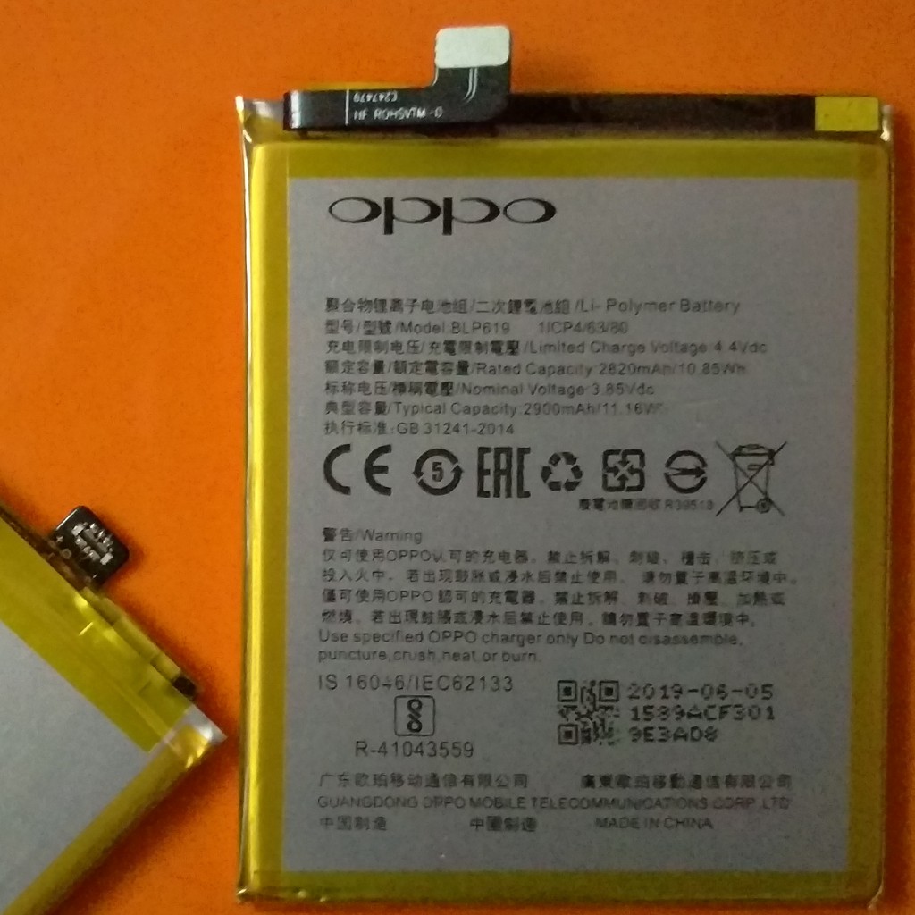 Pin Oppo F3 Lite/A57/Neo 9s/A39 (Mã BLP619) _ Dung lượng 2900mAh