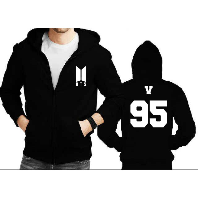 Áo Khoác Hoodie Bts V 95 Có Khóa Kéo Thiết Kế Mới Năng Động Thời Trang