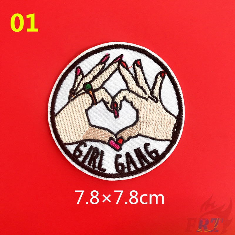 Set 1 / 3 Miếng Vá Nhiệt Dùng Trang Trí Áo Quần（☸ Fashion Brand - Girl Gang Patch ☸）