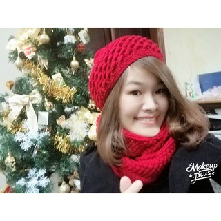 Khăn ống mũ len đan tay