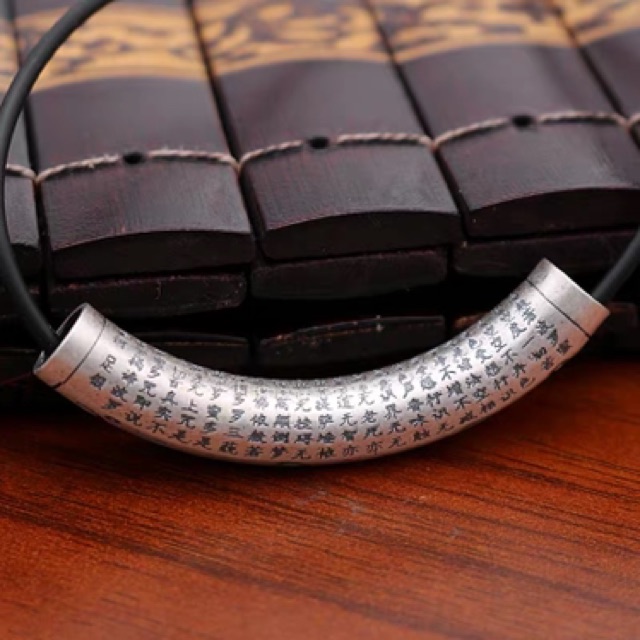 Charm Bạc khắc Bát Nhã Tâm Kinh
