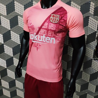 Bộ barca hồng tay ngắn mới 2018/2019