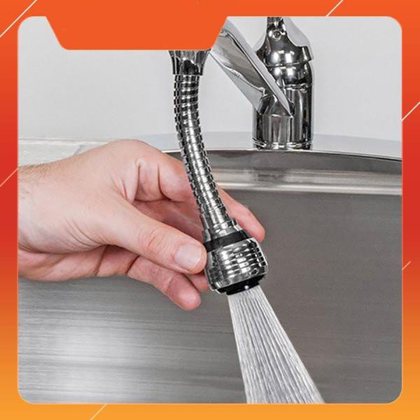 Đầu nối vòi chậu rửa inox tăng áp xoay 360, đầu nối vòi chậu rửa bát