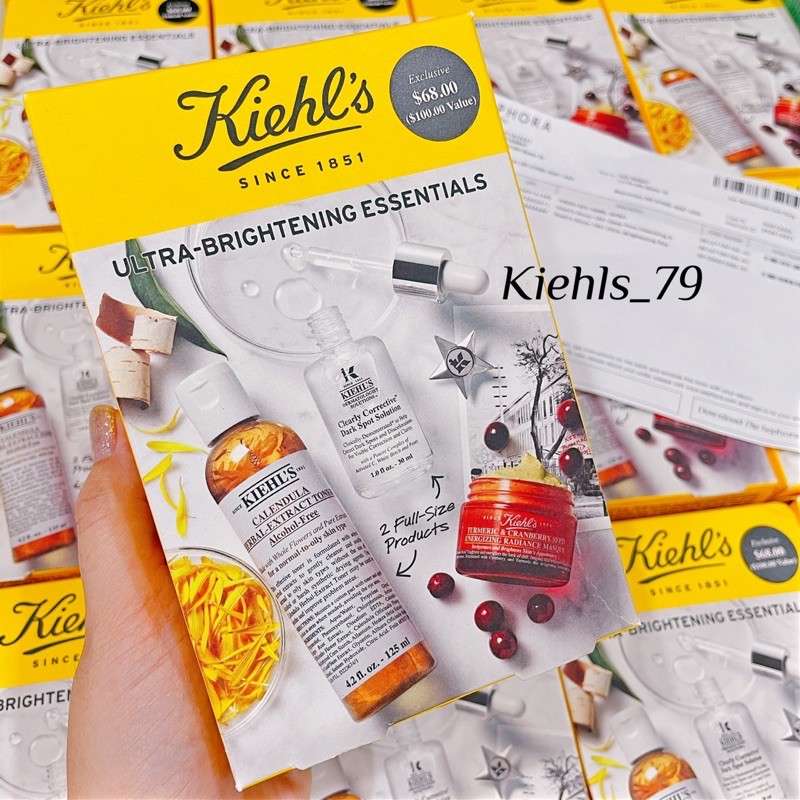 Set dưỡng da Ultra-Brightening Essentials Kiehl's trắng da