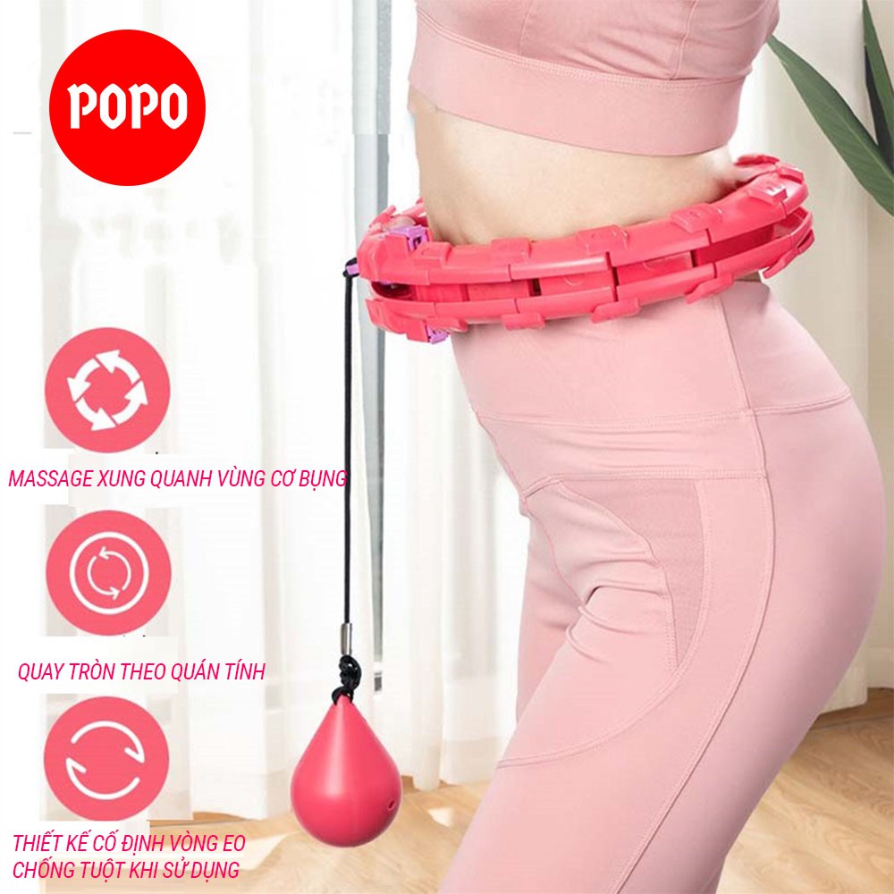 Vòng lắc giảm eo FG08 POPO có thể điều chỉnh vòng tập luyện giúp massage - Dụng cụ tập thể dục, tập gym giảm cân tại nhà