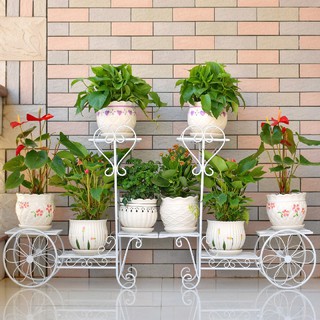Giá sắt đựng chậu hoa thiết kế nhiều tầng tiện dụng