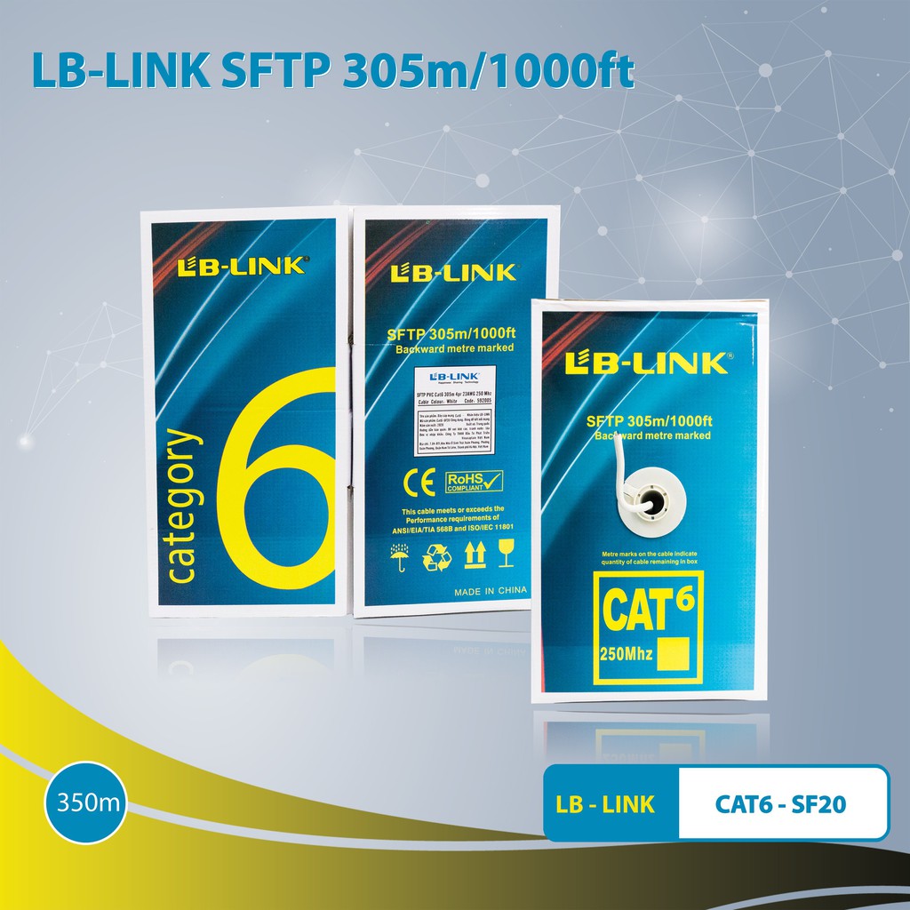 [ CÁP MẠNG CAT6] - Cáp mạng LB-Link CAT.6-SF20 SFTP (305 mét)