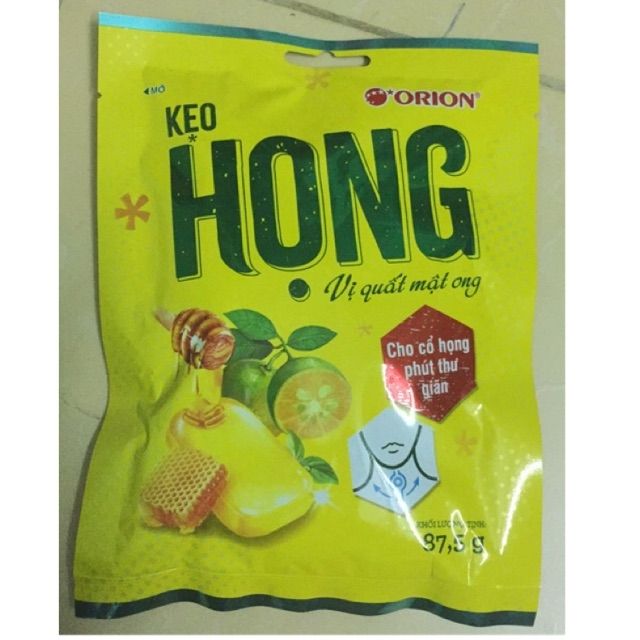 Kẹo ngậm họng Orion Vị Quất Mật ong gói 87,5g (25 viên)