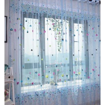 Rèm Cửa Sổ Vải Voan trái tim