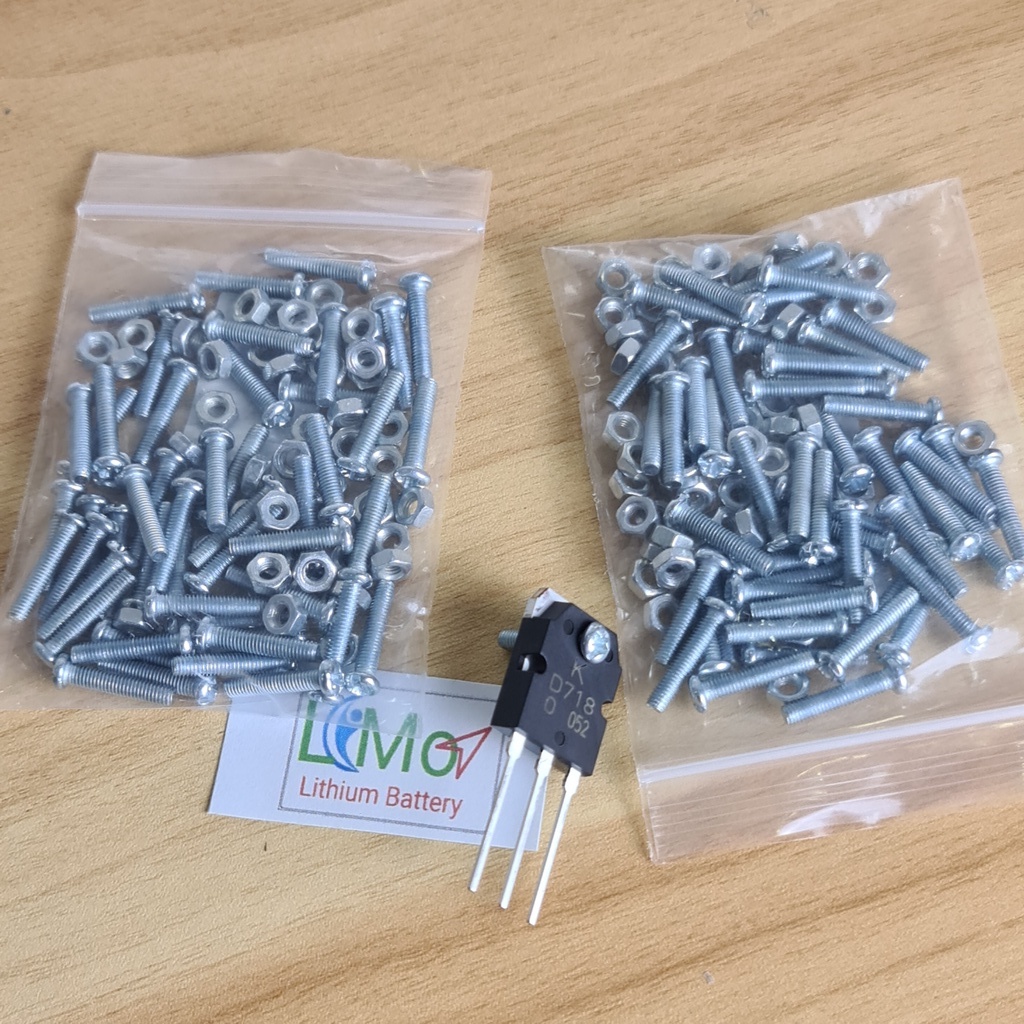 Ốc vít bắt sò D718, B688..  Đầy đủ bulong và táng. Ốc bắt sò ren 3 li dài 1.5cm, vít m3  - LIMO
