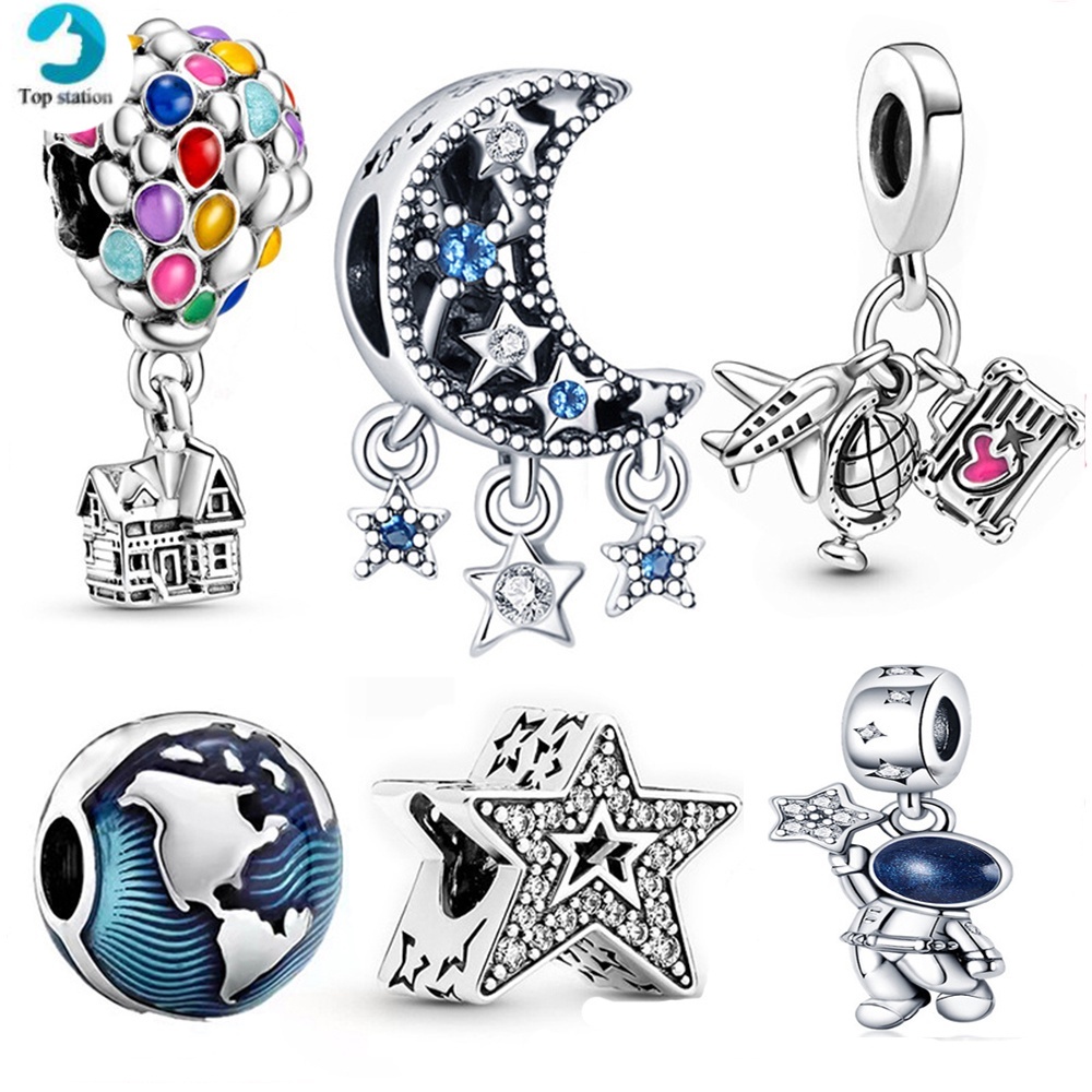 1 Bông Tai Hình Phi Hành Gia Ngôi Sao Phát Sáng Phong Cách Hip hop