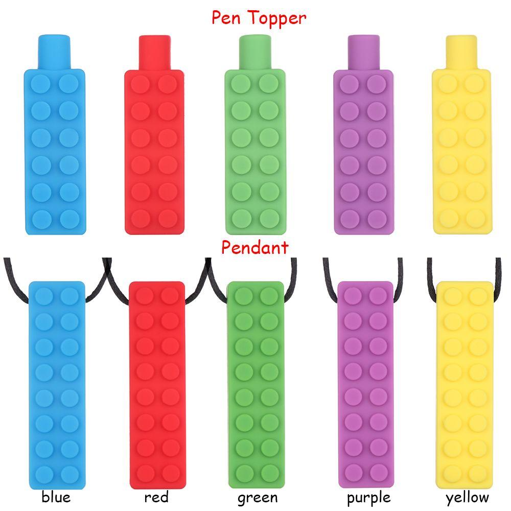 NIUYOU Đồ Chơi Gặm Nướu Hình Khối Bút Chì Bằng Silicone Dành Cho Trẻ Em