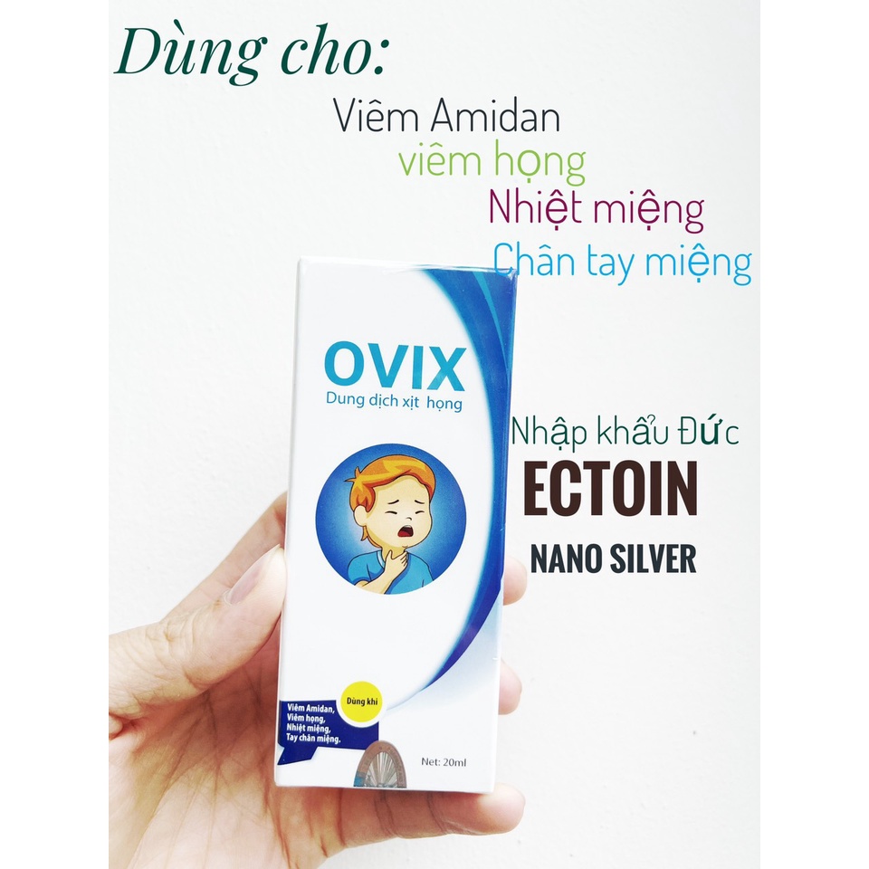 Xịt họng Ovix 20ml dùng cho bé từ 3 tháng tuổi