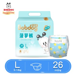 Tã bobdog mềm và mỏng với lực hút lớn họa tiết hình quả dứa s24/m22/l20/xl18