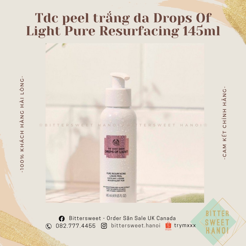 Tẩy da chết làm trắng Drops Of Light Pure Resurfacing Liquid Peel 145ML