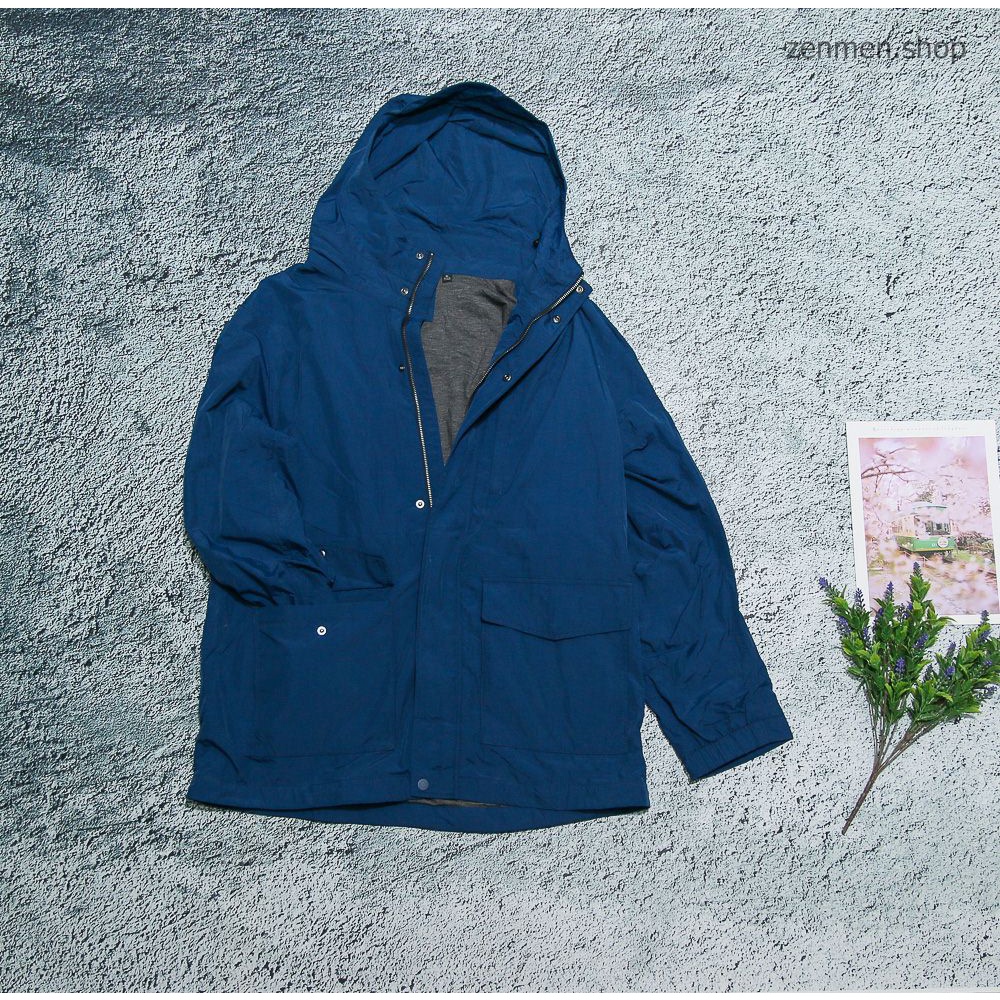 Áo Khoác Gió 2 Lớp Uni.qlo Dáng Parka Xuất Dư Xịn