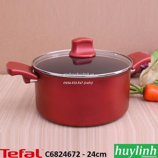 NỒI NHÔM CHỐNG DÍNH ĐÁY TỪ TEFAL C6824672 24CM