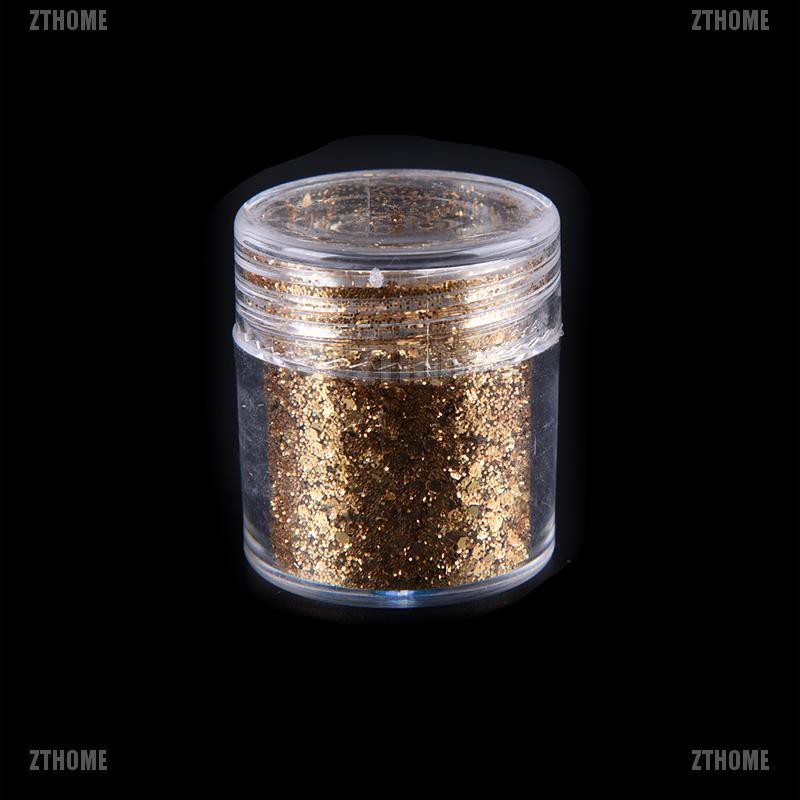 [Hàng mới về] Bột kim tuyến trang trí móng tay 3D màu sắc tươi sáng 10ml