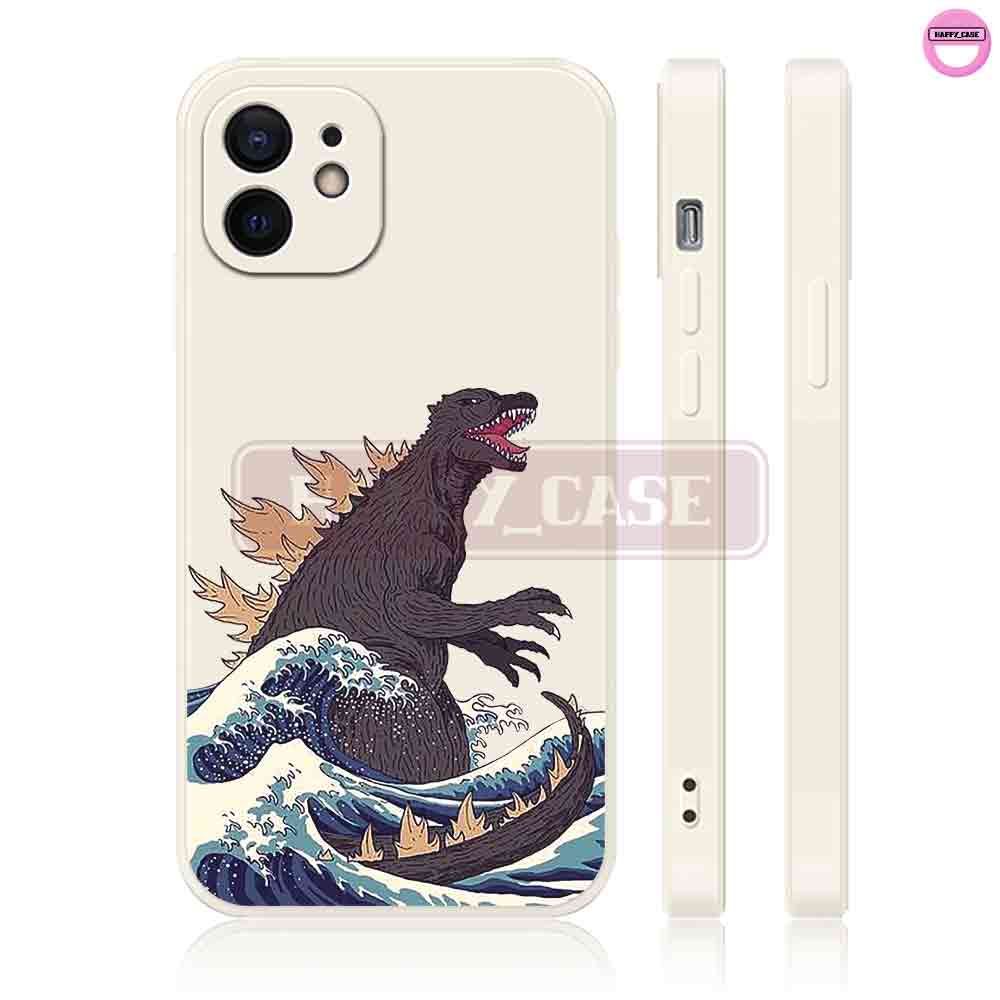 Ốp iPhone SN2202 Hình Godzilla Sóng Nhật Chống Sốc iPhone Happy Case