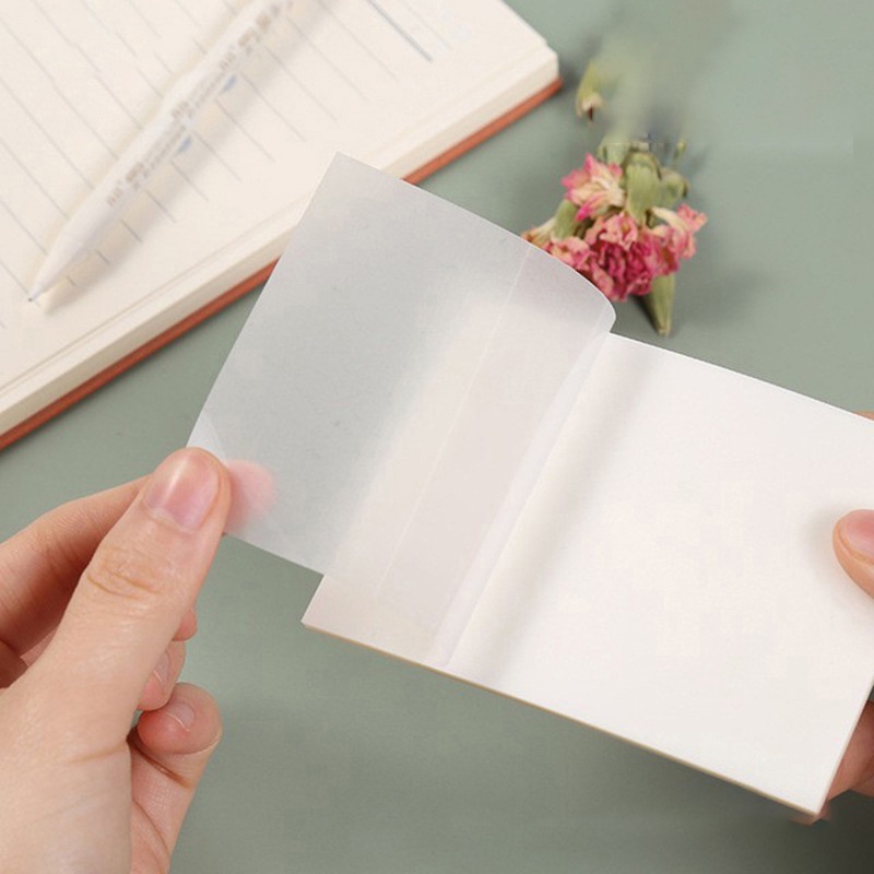 Set 50 Tờ Giấy Ghi Chú Dán Tường Trong Suốt Chống Thấm Nước