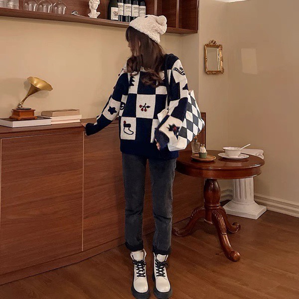 Áo Len Ô Vuông Noel Siêu Hót Hàng Quảng M0580-Vin_store168