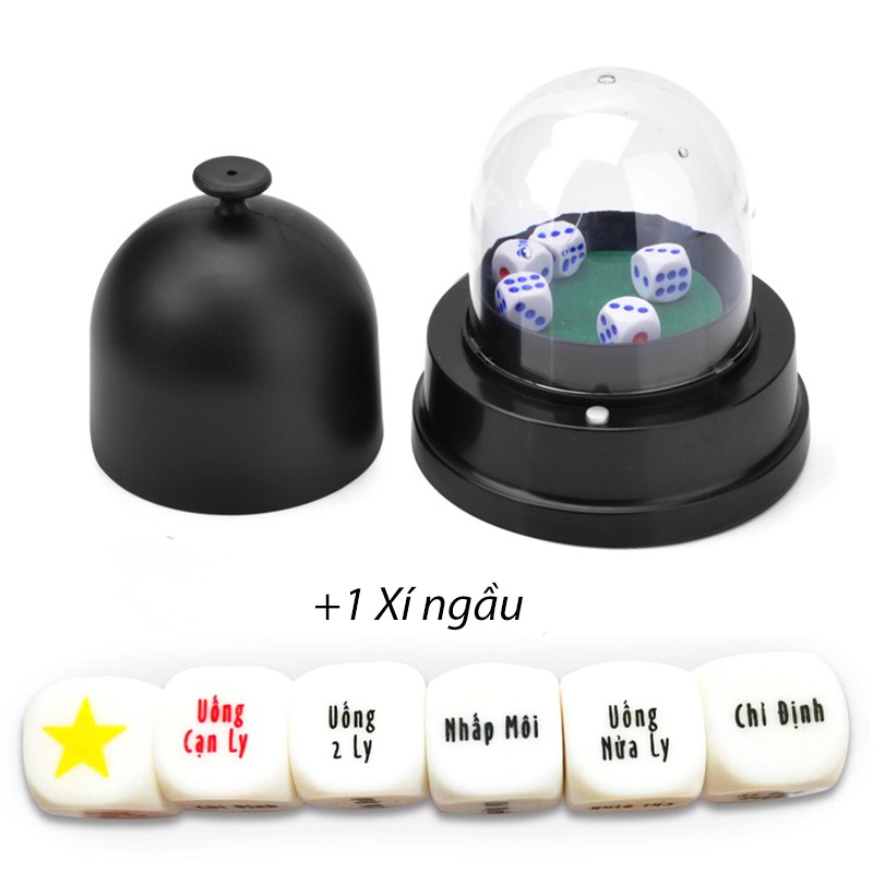Bộ Máy lắc xí ngầu Beer Club & Xí ngầu uống bia tiếng Việt - Winz.vn