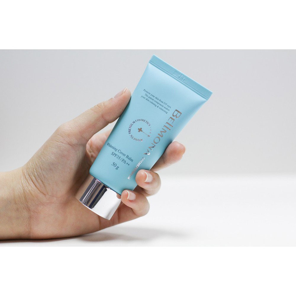 [FOLLOW GIẢM 20K]Kem che khuyết điểm chống nắng dưỡng trắng, làm dịu da nhạy cảm Bellmona Whitening Cover Balm 35/ PA ++ | BigBuy360 - bigbuy360.vn