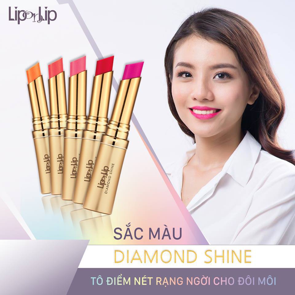 Son Nhũ Trang Điểm Dưỡng Tối Ưu Lip On Lip Diamond Shine 2,2g FREESHIP Hàng Chính Hãng Mềm Môi Dưỡng Ẩm -HT133