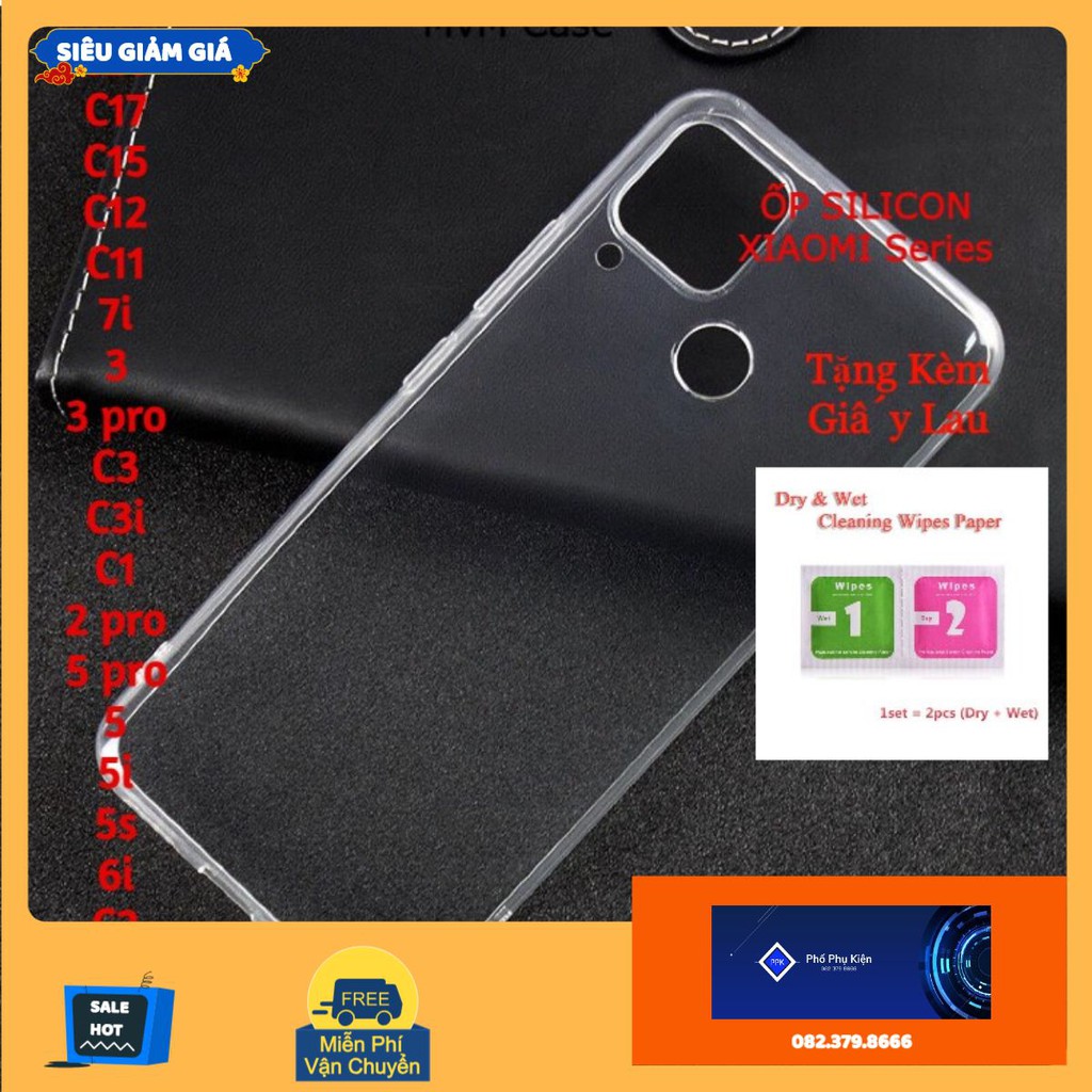 Ốp Lưng Realme 9i 8i C20 C17 C15,C12 C11 7i 3 pro C3 C3i C1 2 pro 5 pro 5i 5s 6i C2 Q 6 pro dẻo trong suốt