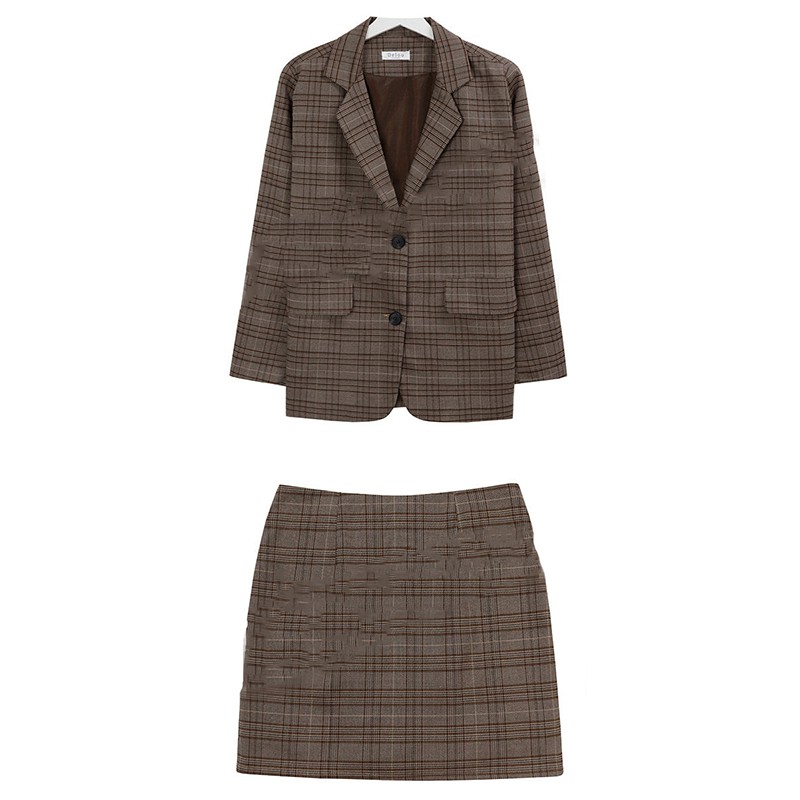 Set vest nữ áo blazer kèm chân váy chữ a công sở phong cách ulzzang Hàn Quốc - Roxie | BigBuy360 - bigbuy360.vn