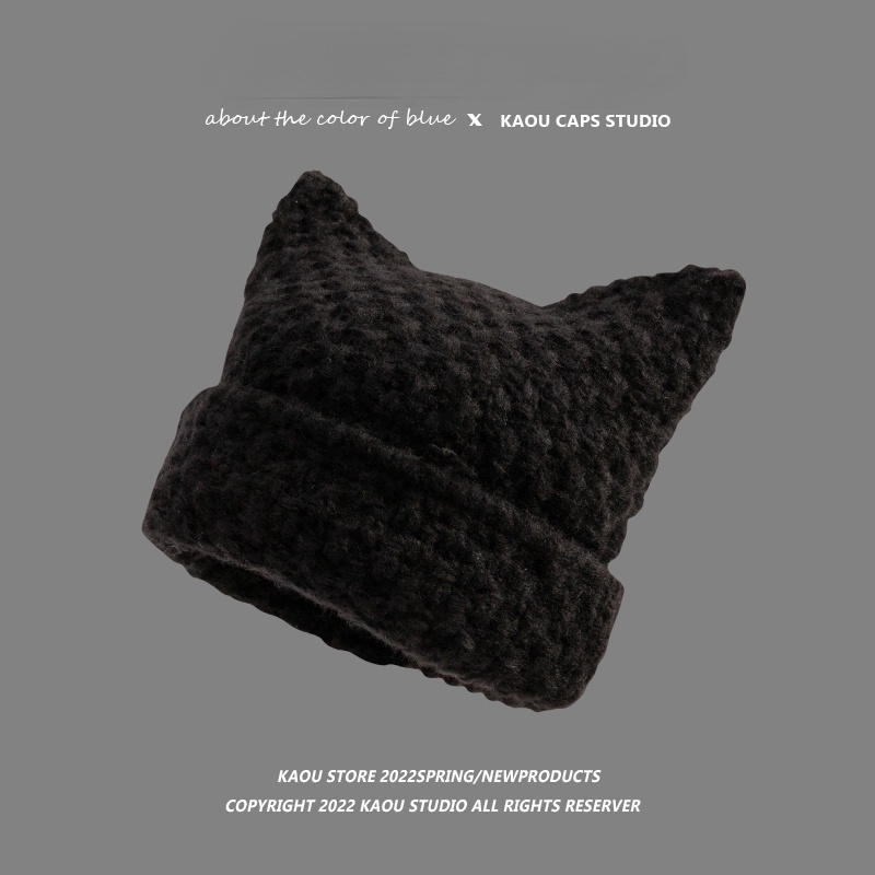 Mũ Len Tai Mèo Dễ Thương Cho Nữ