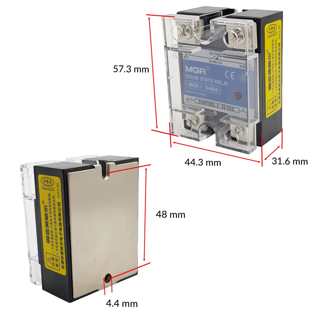 Relay bán dẫn SSR MGR một pha (hàng chuẩn)