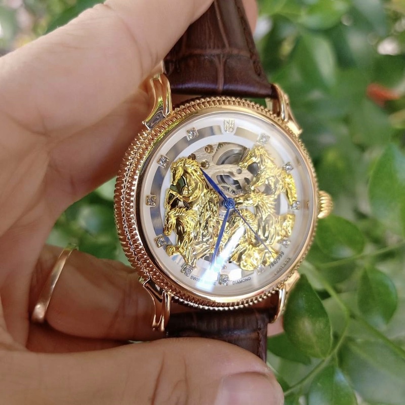 Đồng hồ cơ nam picter style dây da Mặt Ngựa phi-Chạy tự động siêu bền bỉ như những chú ngựa hướng tới thành công | BigBuy360 - bigbuy360.vn
