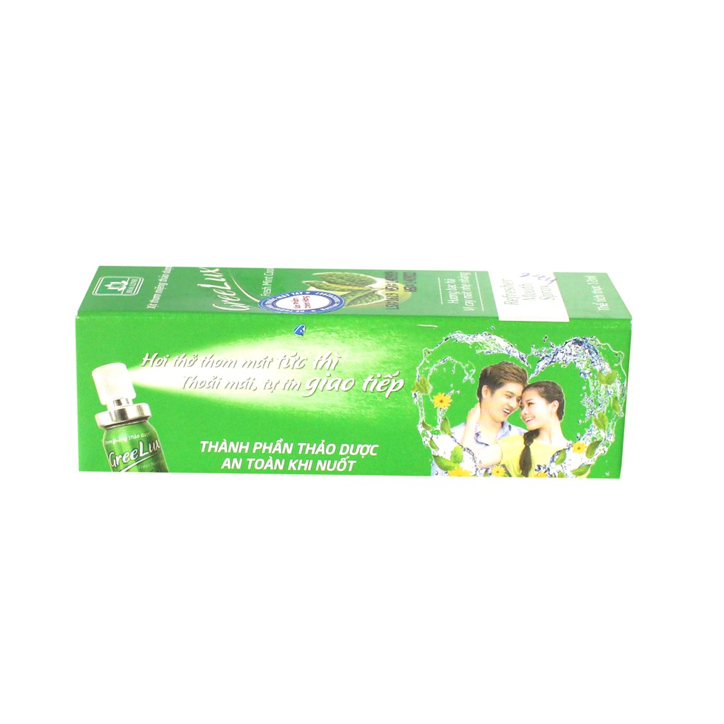 Xịt Thơm Miệng Thảo Dược Greelux Fresh Mint Cool - Chai 12ml - Hơi Thở Thơm Mát, Tự Tin Giao Tiếp