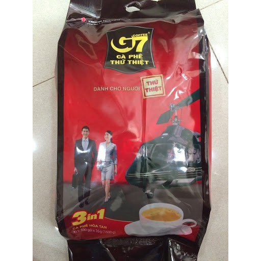 Cà phê hòa tan G7 3in1 Trung Nguyên bịch 100 gói 1.6kg