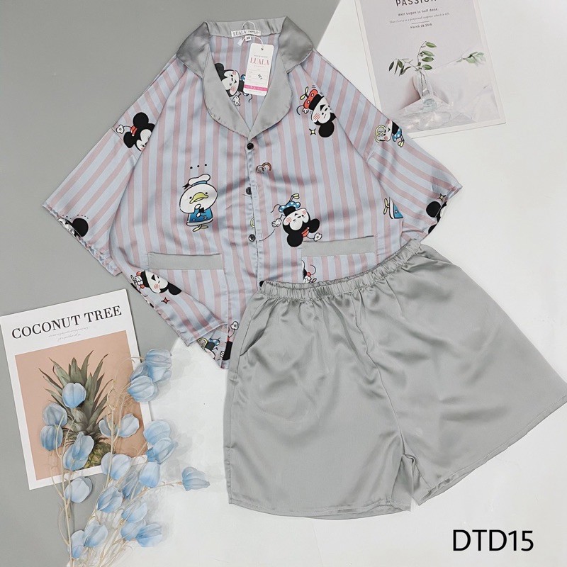 Đồ Ngủ Pijama Lụa Satin Tay Ngắn  Siêu Xinh, ĐÙI CỘC  Mềm Mịn, Độc Lạ Khó Tìm, Sanh Chảnh Hàn Quốc | BigBuy360 - bigbuy360.vn