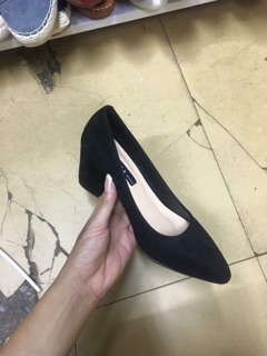 Giầy 5 phân da lộn sịn