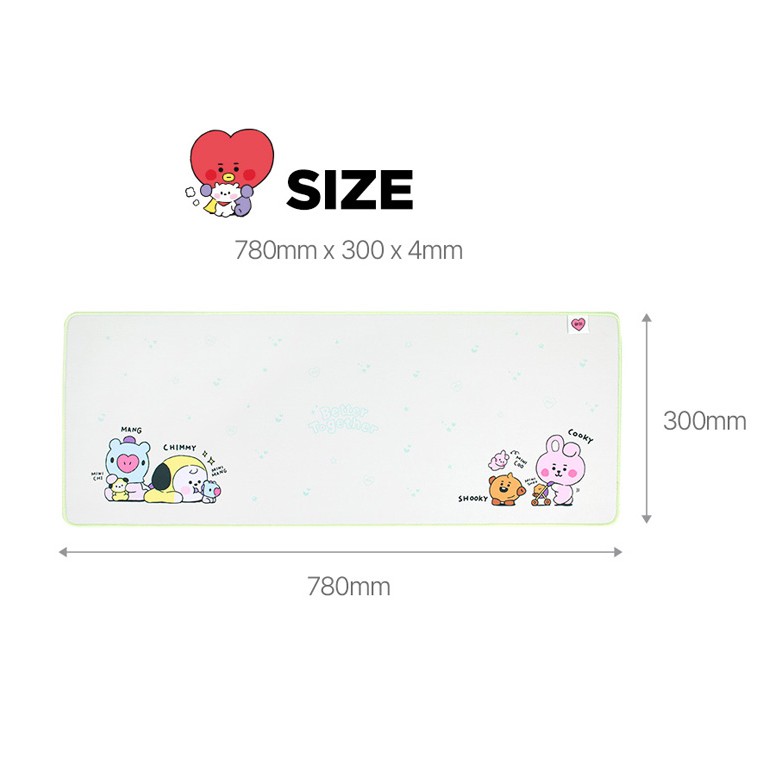 Tấm lót chuột máy tính in hình BTS BT21 dễ thương
