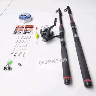 bộ cần câu cá shimano 2m1 kèm phụ kiện