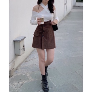 Áo len tăm cổ chéo dài tay (Ảnh thật)