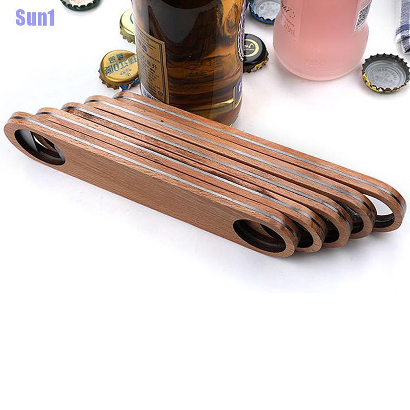 Dụng Cụ Mở Nắp Chai Vỏ Gỗ Bằng Thép Không Gỉ