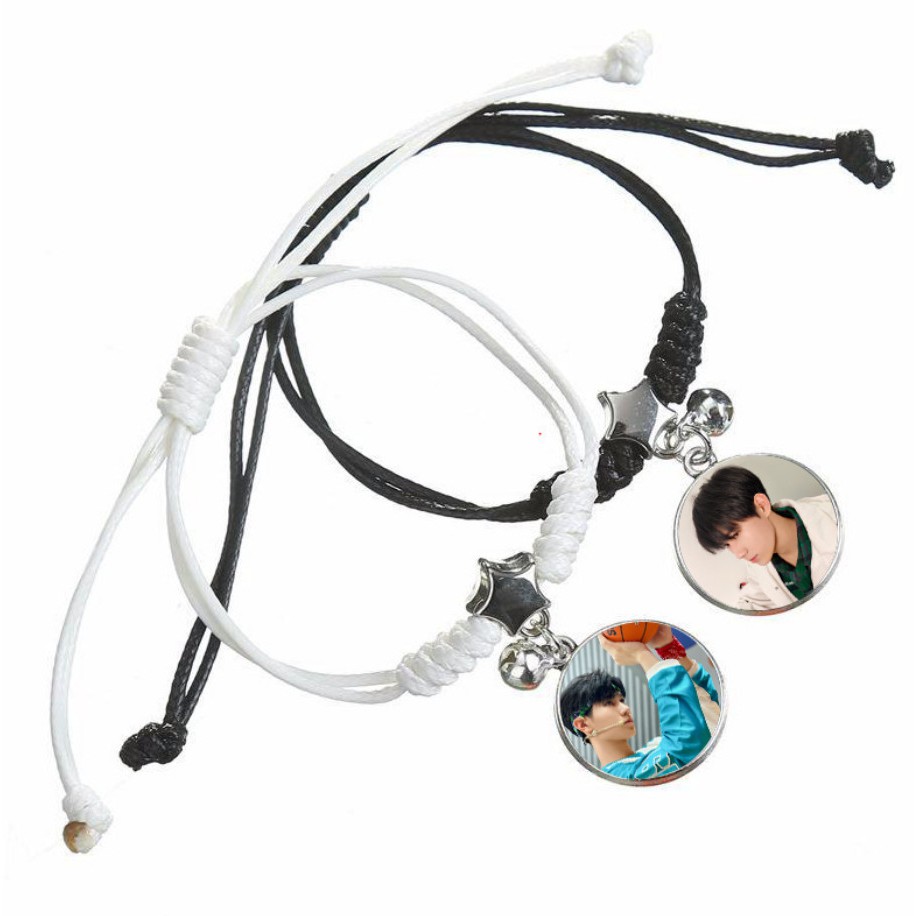 Vòng tay đôi IN HÌNH TRƯƠNG CHÂN NGUYÊN TNT THỜI ĐẠI THIẾU NIÊN ĐOÀN idol thần tượng cpop